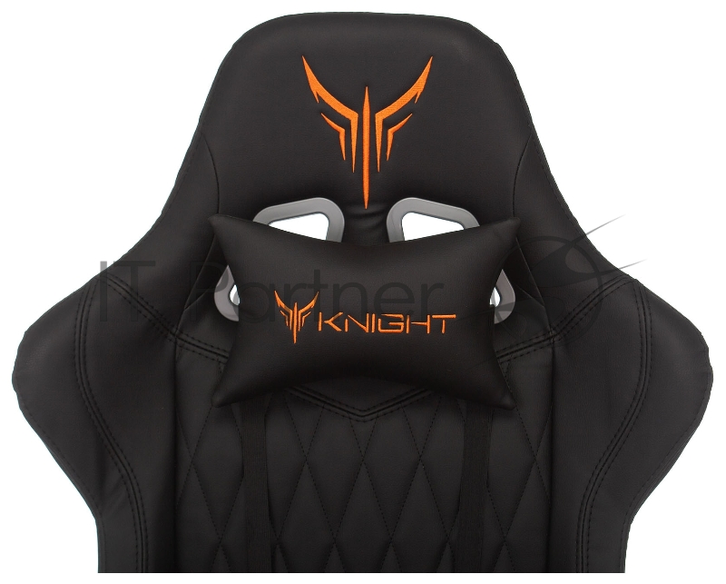 Кресло игровое Knight ARMOR черный ромбик эко.кожа с подголов. крестовина металл