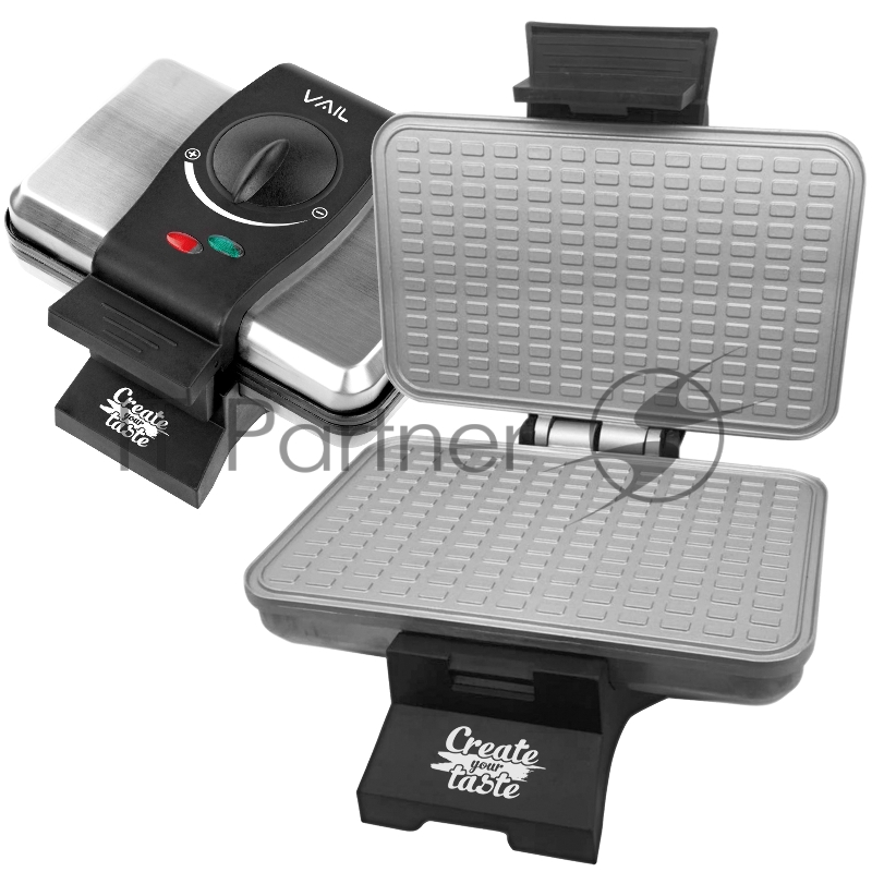 Вафельница VAIL VL-5251 мощность 1000 Вт прямоугольная 220*137 мм