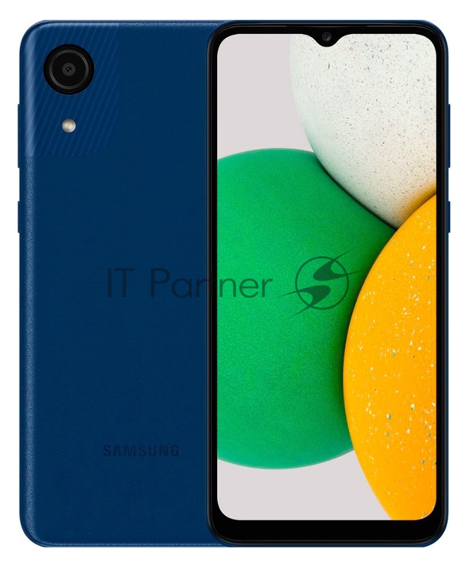 Смартфон Samsung SM-A032F Galaxy A03 Core 32Gb 2Gb синий моноблок 3G 4G 6.5 720x1600 Android 10 8Mpix 802.11 b/g/n GPS GSM900/1800 GSM1900 TouchSc
