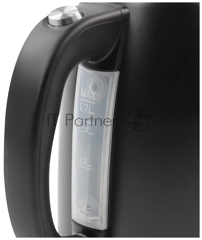 Чайник MARTA MT-4560 черный жемчуг, 2250W, 1.7л, шкала уровня воды, автоотключение при закипании/отсутствии воды, закрытый нагревательный элемент, световой индикатор, кнопка открытия крышки.