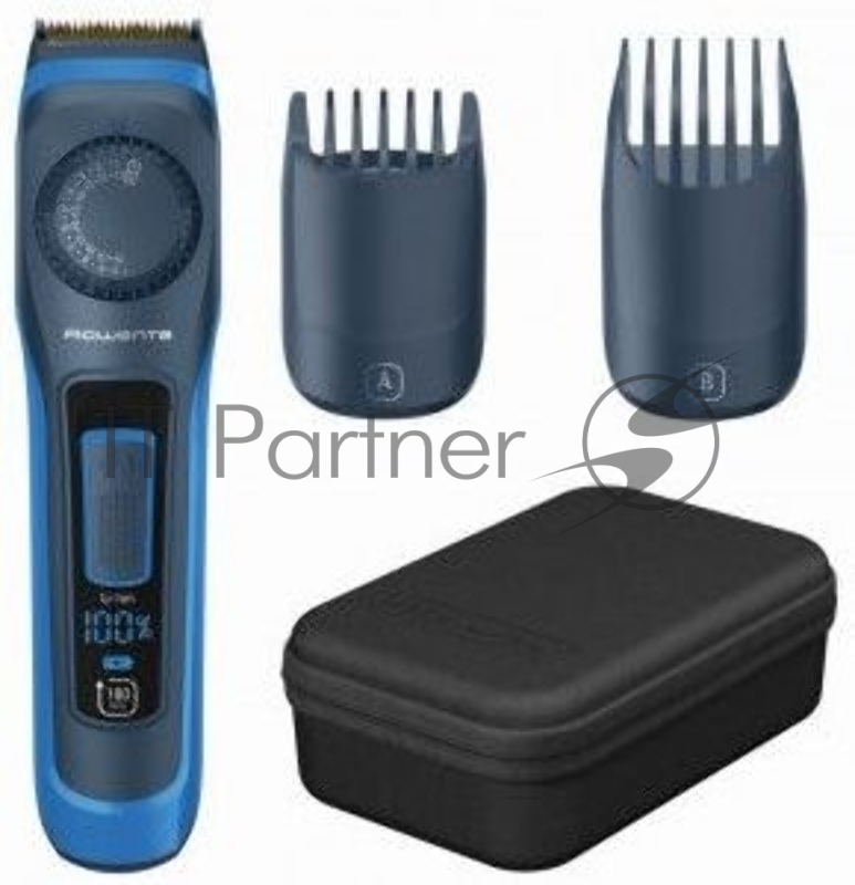 Триммер Rowenta TN3840F4 синий/черный (насадок в компл:2шт)