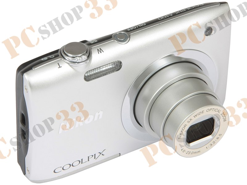 Фотоаппарат Nikon CoolPix A100 (20.1Мп, 5x, ЖК 2.7, SDXC), серебр.