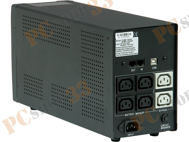 ИБП (UPS) 1025ВА Powercom Imperial IMD-1025AP, черно-серебр. (USB)