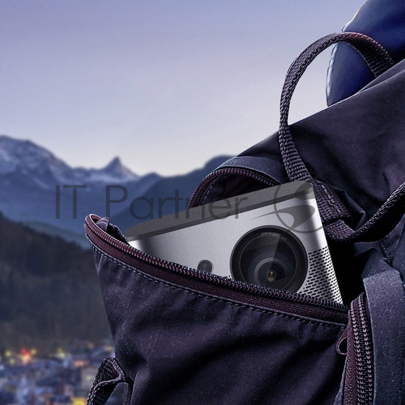 XGimi Halo+ Портативный проектор /технология:DLP/Разрешение:Ful ANSI-лм/AmlogicT950X2/2GB/16GB Bluetooth/Порты: DC x1, HDMI 2.0 x1, USB 2.0 x1, Jack 3,5 x1/AndroidTV/3D/0.76-7,62 м/HarmanKardon/Вес:1.6 кг/Цвет:Черный WM03A