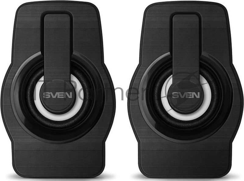 Колонки чёрные Sven 255 (2x3W, RGB подсветка, USB)