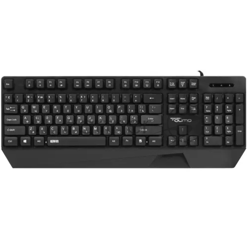 Игровая клавиатура Qumo Twins K68, с двумя накладками разного цвета, проводная, 104 клавиши, кнопка FN, встроенная радужная подсветка