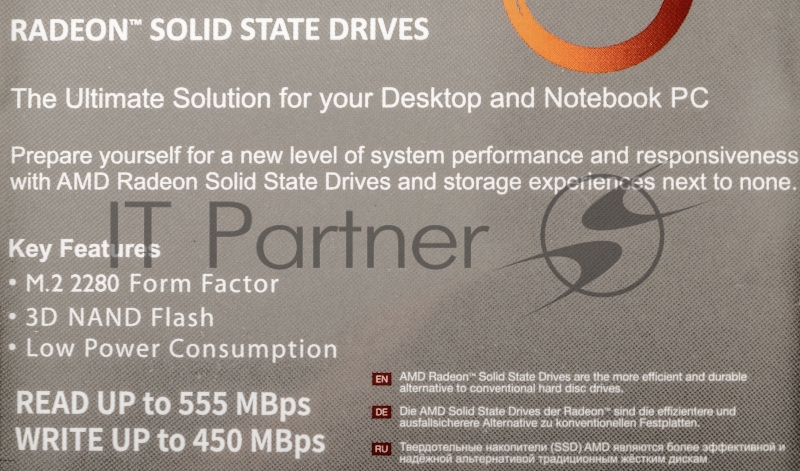 Твердотельный накопитель SSD M.2 2280 256GB AMD Radeon R5 Client SSD R5M256G8 SATA 6Gb/s, 3D TLC, RTL (183429)