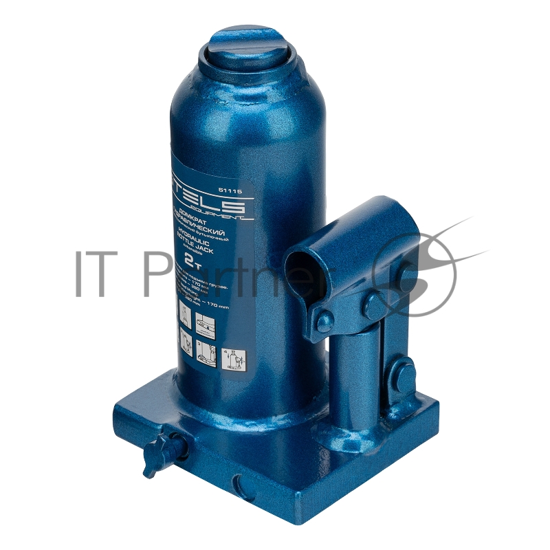 Домкрат STELS 51115 гидравлический бутылочный телескопический 2 т h подъема 170–380мм