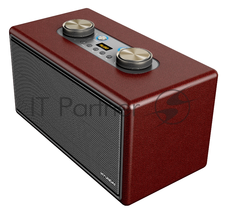 Минисистема Hyundai H-MC360 коричневый/серебристый 40Вт FM USB BT SD/MMC