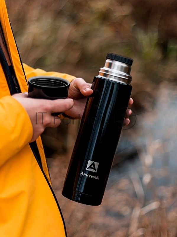 Термос для напитков Арктика 102-1000 1л. черный/белый (102-1000/BK)
