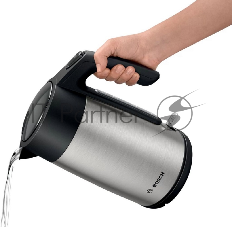 Чайник BOSCH TWK7L460, 1,7л, 2400 Вт., нерж.сталь, шкала уровня воды