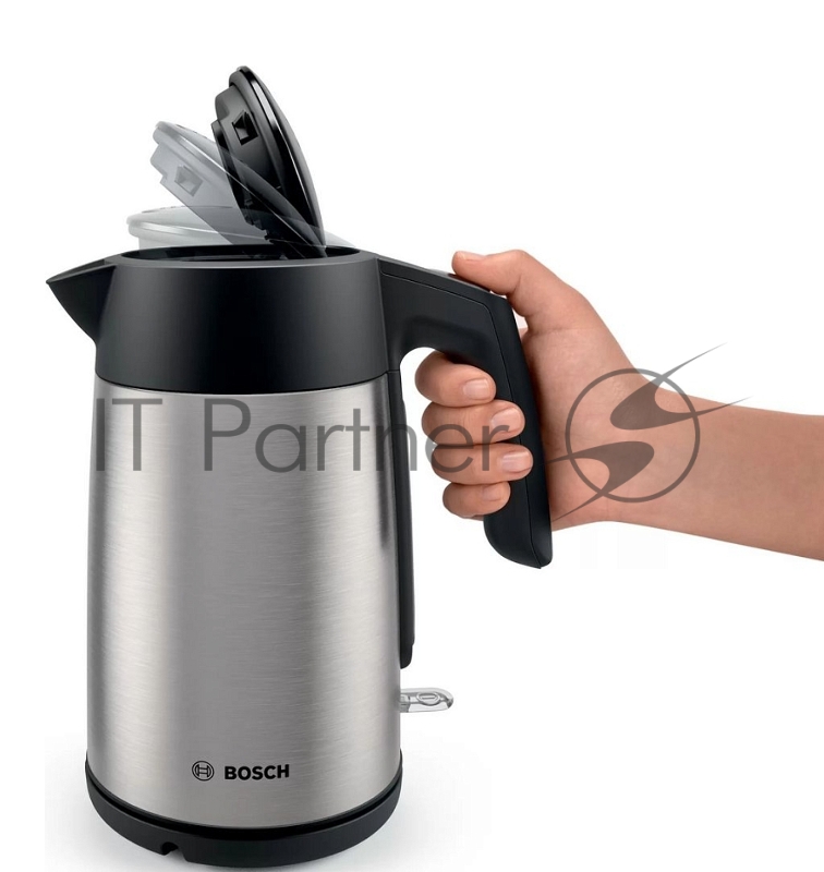 Чайник BOSCH TWK7L460, 1,7л, 2400 Вт., нерж.сталь, шкала уровня воды