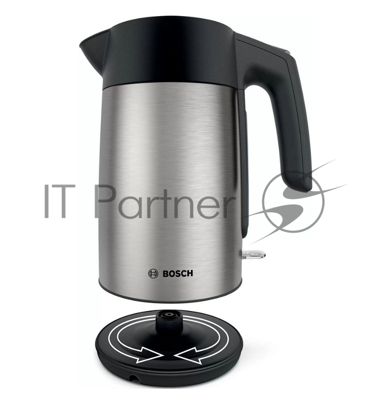 Чайник BOSCH TWK7L460, 1,7л, 2400 Вт., нерж.сталь, шкала уровня воды