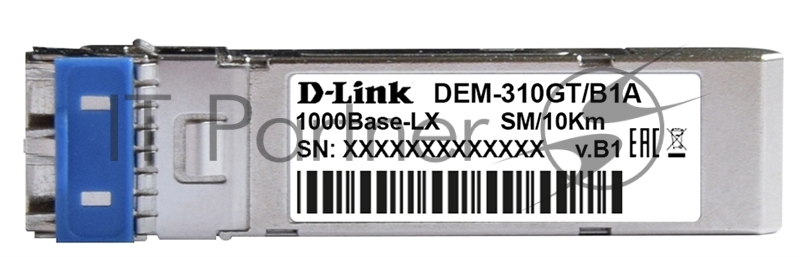 SFP-трансивер D-Link 310GT/B1A OEM с 1 портом 1000Base-LX для одномодового оптического кабеля (до 10 км)