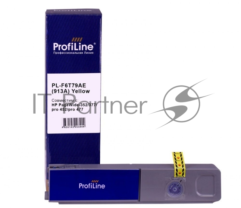Струйный картридж PL-F6T79AE(913A) для принтеров HP PageWide-352/377/pro 452/pro 477 с чернилами Yellow 55 мл ProfiLine