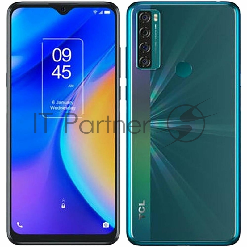Смартфон TCL 20 SE 64 Гб RAM 4Гб зеленый Наличие 3G LTE OS Android 11.0/Screen 6.82 720 x 1640 IPS-LCD Dual SIM 1xUSB type C 1xРазъем для наушников 1xСлот MicroSD карты 2xЛоток под карту типа Nan