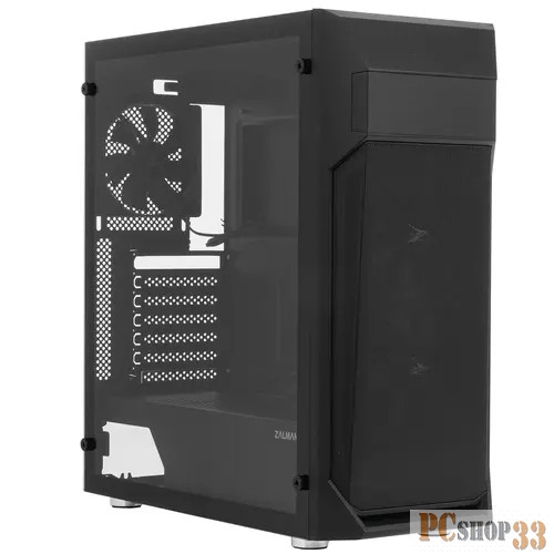 Корпус ZALMAN Z1 PLUS, ATX, BLACK, WINDOW, 1x5.25, 2x3.5, 3x2.5, 1xUSB2.0, 2xUSB3.0, FRONT 2x120mm, REAR 1x120mm