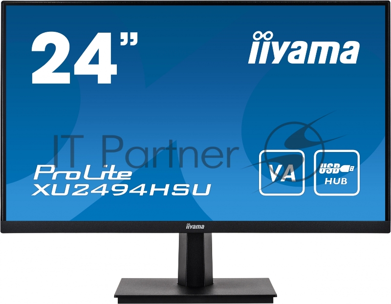 Монитор Iiyama 23.8 ProLite XU2494HSU-B1 черный VA LED 16:9 HDMI M/M матовая 250cd 178гр/178гр 1920x1080 D-Sub DisplayPort FHD USB 3.3кг