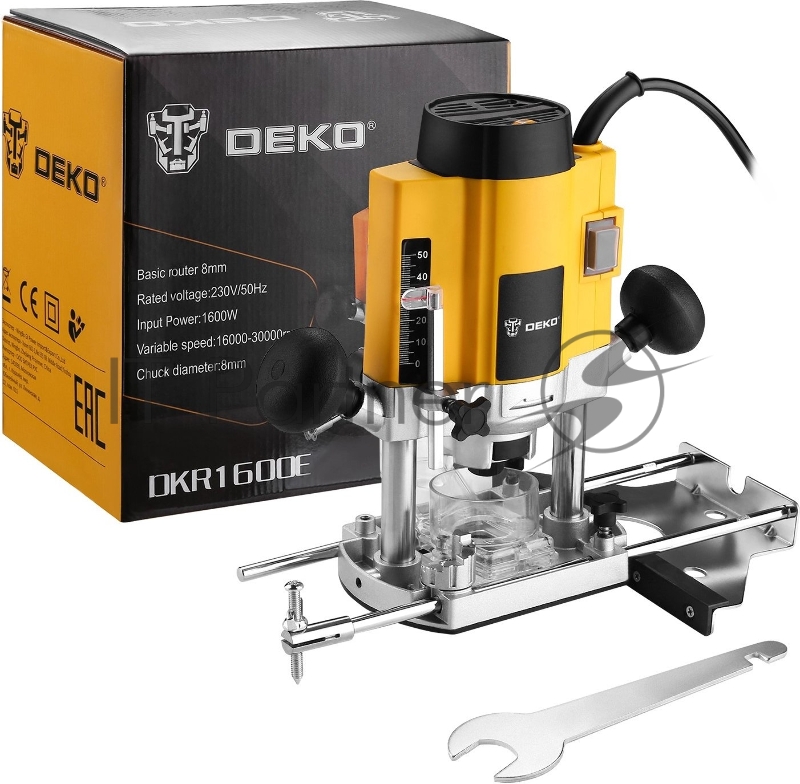 Фрезер Deko DKR1600E 1600Вт 30000об/мин макс.ход:52мм