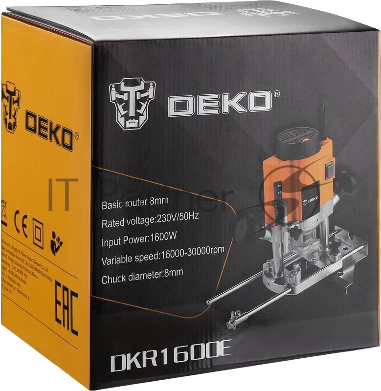 Фрезер Deko DKR1600E 1600Вт 30000об/мин макс.ход:52мм