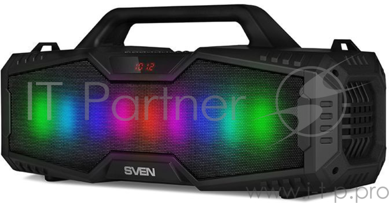 Колонки SVEN PS-480, черный (24 Вт, Bluetooth, FM, USB, microSD, LED-дисплей, 2000мА*ч)