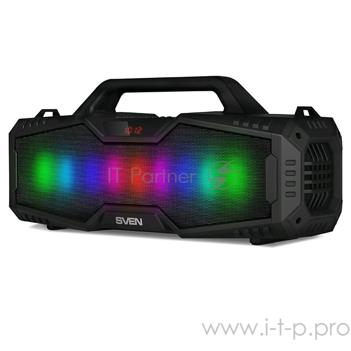 Колонки SVEN PS-480, черный (24 Вт, Bluetooth, FM, USB, microSD, LED-дисплей, 2000мА*ч)