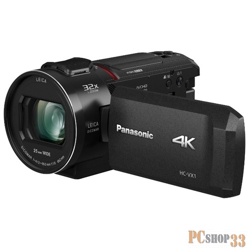 Цифровая видеокамера Видеокамера Panasonic HC-VX1EE-K 4K, черный