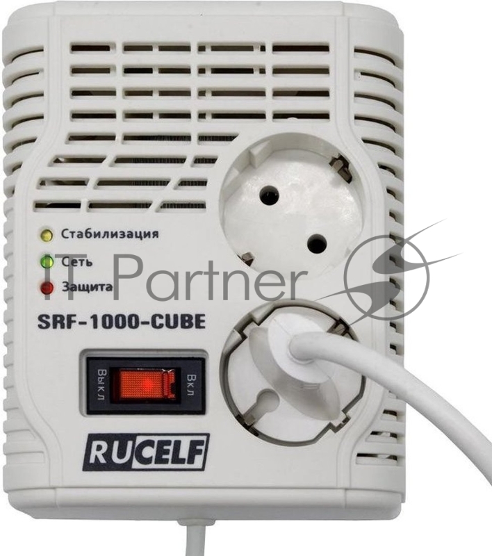 Стабилизатор напряжения Rucelf SRF-1000-CUBE однофазный белый