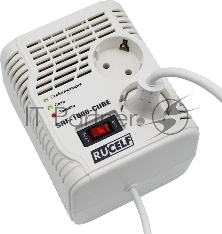Стабилизатор напряжения Rucelf SRF-1000-CUBE однофазный белый