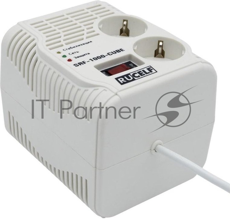 Стабилизатор напряжения Rucelf SRF-1000-CUBE однофазный белый