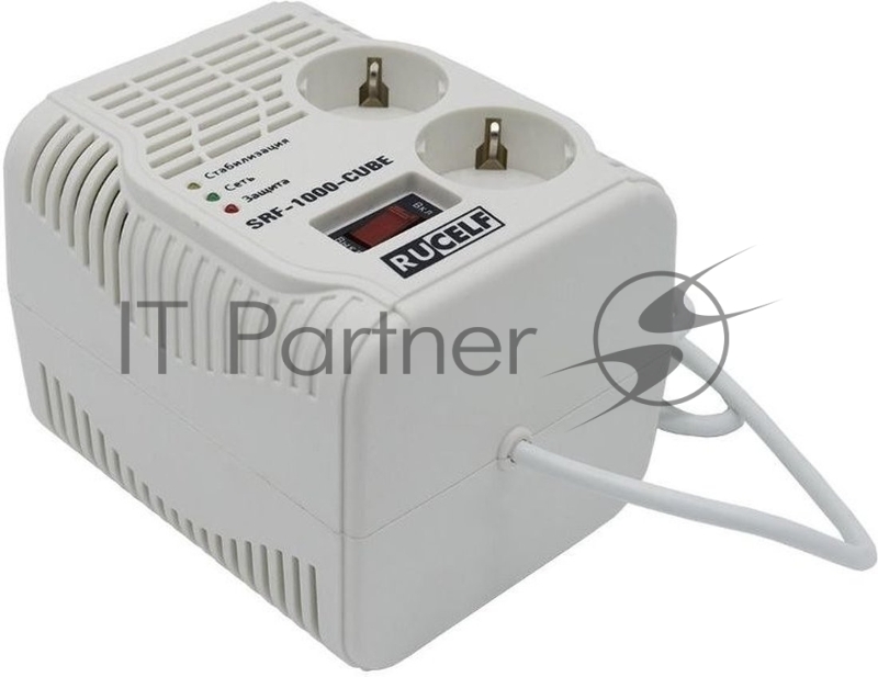 Стабилизатор напряжения Rucelf SRF-1000-CUBE однофазный белый