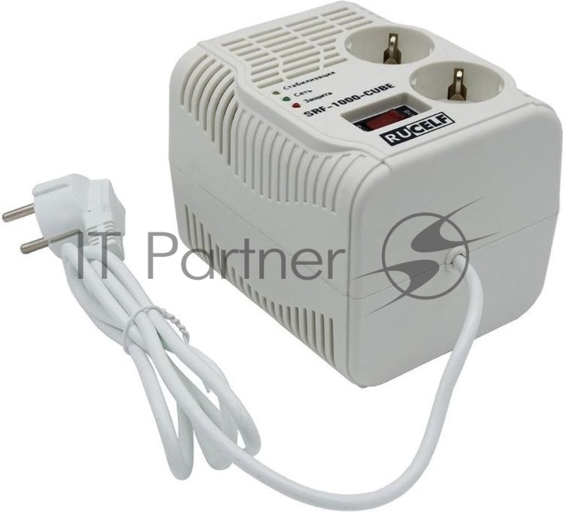 Стабилизатор напряжения Rucelf SRF-1000-CUBE однофазный белый