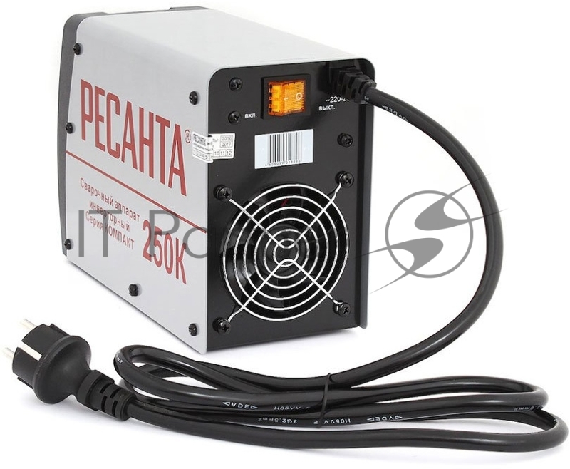 Сварочный аппарат компакт Ресанта САИ 250К 65/38 {154В-242В, макс.7,7кВт, 10А-250А, ПВ 70%, напр. холостого хода 80В, напр. 29В, макс. диаметр электрода 6,мм, 4,1кг}