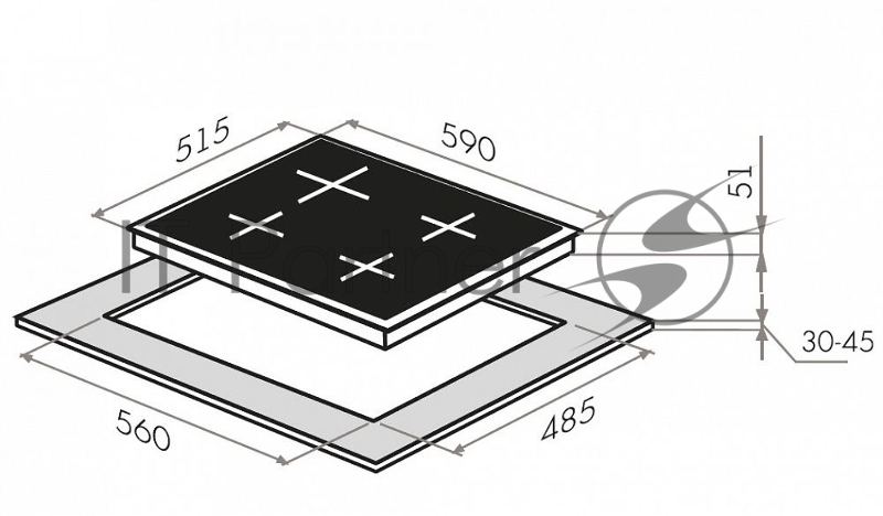 Варочная поверхность газовая MAUNFELD EGHG.64.23CBG черный