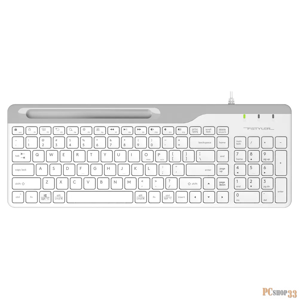 Клавиатура A4Tech Fstyler FK25 белый USB slim