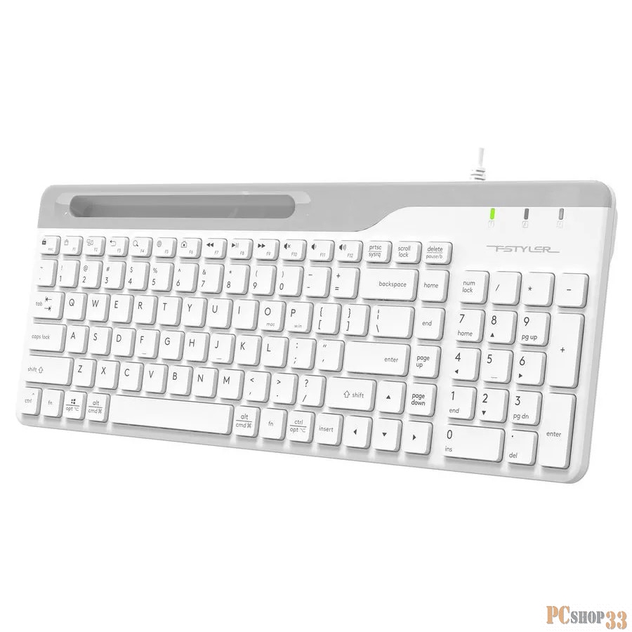 Клавиатура A4Tech Fstyler FK25 белый USB slim