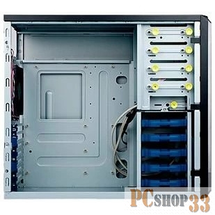 Корпус Midi Tower InWin PE689 Black 600W IP-S600BQ3-3 USB3.0*2+A(HD)+front fan 120mm*1+rear fan 120mm*1+ 2*2SATA+1*1SATA+Intrusion Switch/ holes for SL20” RACKMOUNT