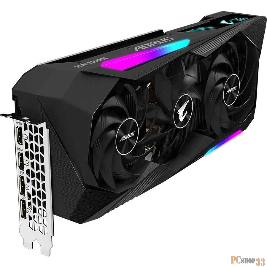 Видеокарта Gigabyte Radeon RX 6900 XT AORUS MASTER 16G rev 2.0 (GV-R69XTAORUS M-16GD 2.0) RX6900XT 16GB GDDR6 256bit 2xHDMI 2xDP