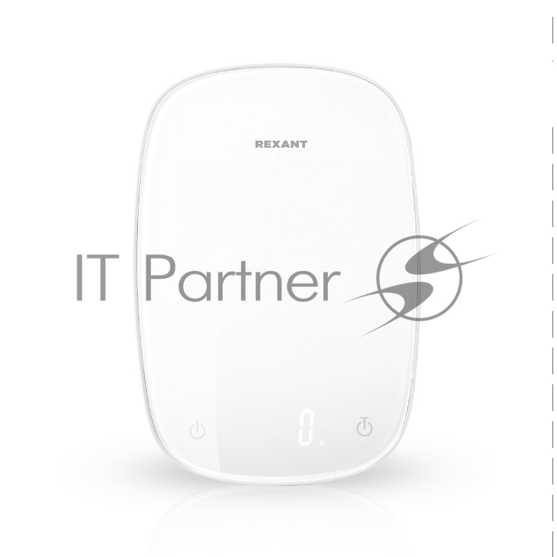 Весы кухонные электронные, белые/овальные/стекло/до 5 кг REXANT