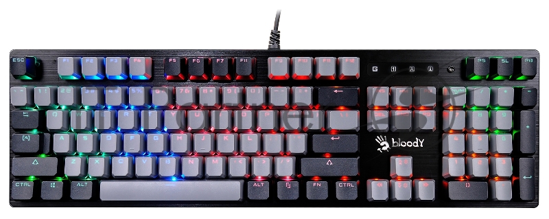 Клавиатура A4Tech Bloody B828N механическая черный/серый USB for gamer LED