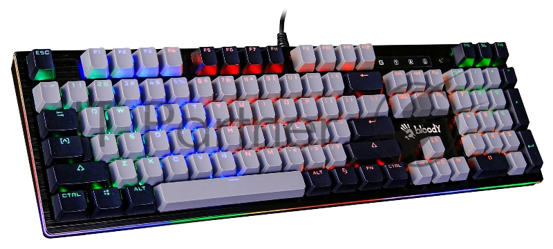 Клавиатура A4Tech Bloody B828N механическая черный/серый USB for gamer LED