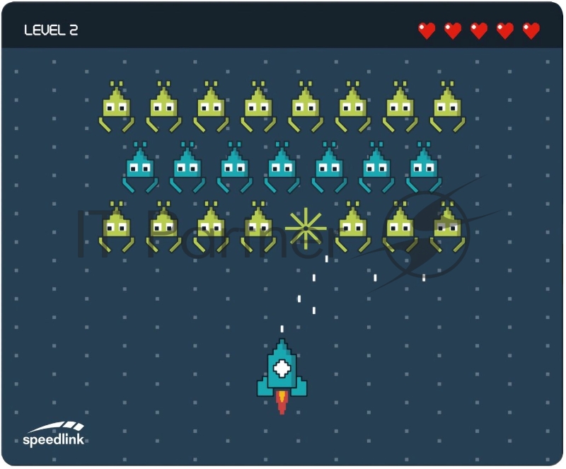 Коврик для мыши Speedlink Vinpad Retro-design level 2 Мини синий/рисунок 220x180x3мм