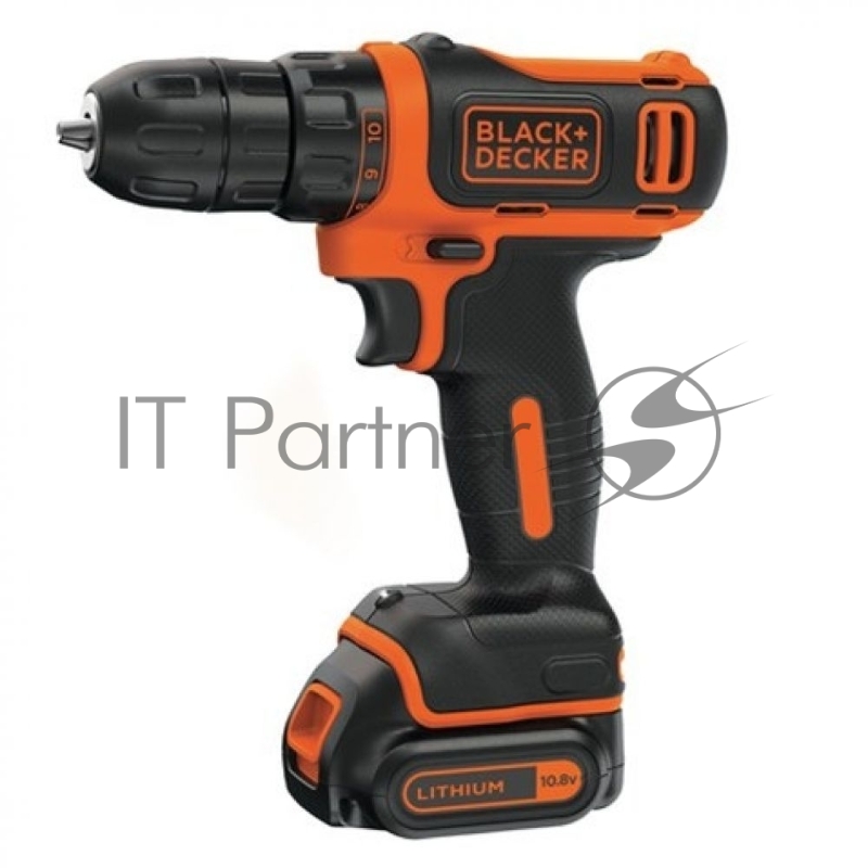 Дрель-шуруповерт Black+Decker BDCDD12KB-QW аккум. патрон:быстрозажимной (кейс в комплекте)