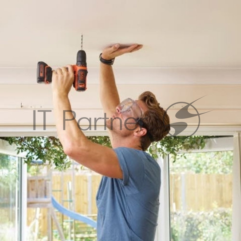 Дрель-шуруповерт Black+Decker BDCDD12KB-QW аккум. патрон:быстрозажимной (кейс в комплекте)