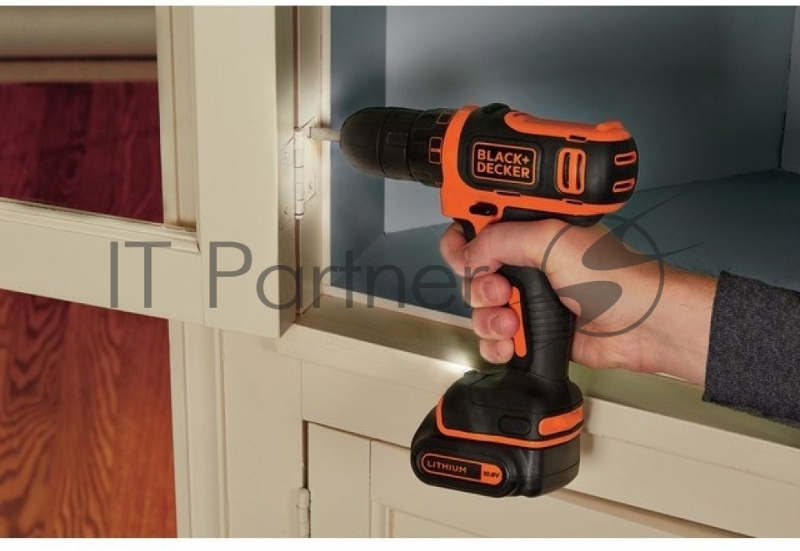 Дрель-шуруповерт Black+Decker BDCDD12KB-QW аккум. патрон:быстрозажимной (кейс в комплекте)
