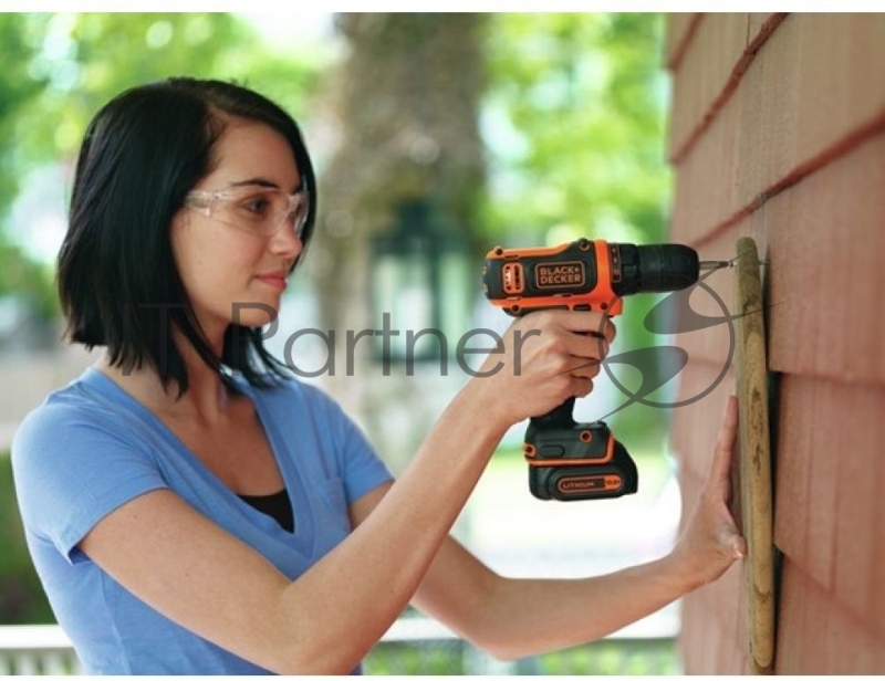 Дрель-шуруповерт Black+Decker BDCDD12KB-QW аккум. патрон:быстрозажимной (кейс в комплекте)