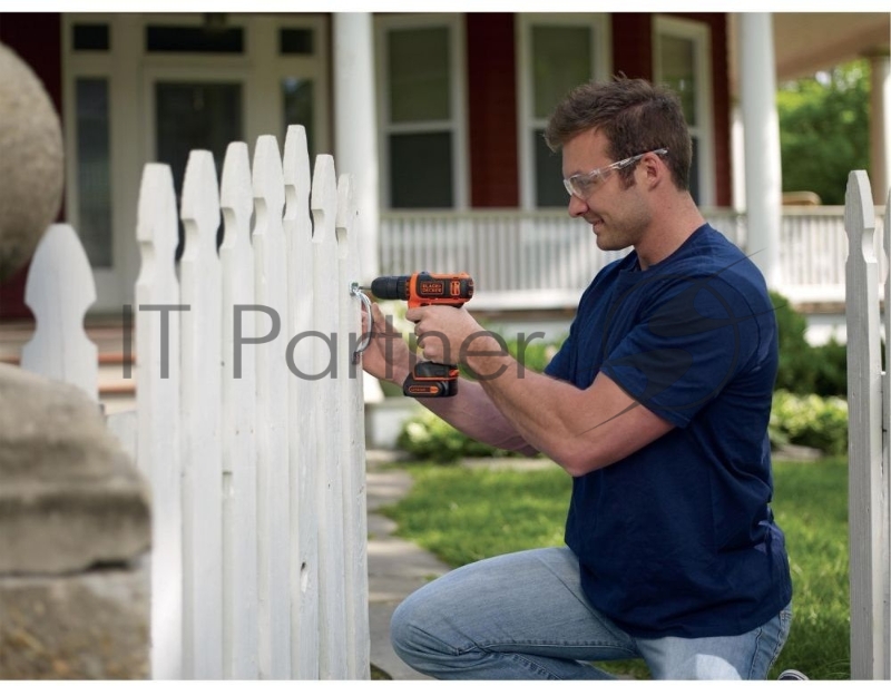 Дрель-шуруповерт Black+Decker BDCDD12-QW аккум. патрон:быстрозажимной