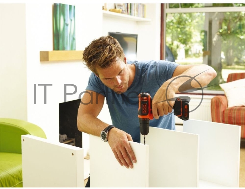 Дрель-шуруповерт Black+Decker BDCDD12-QW аккум. патрон:быстрозажимной