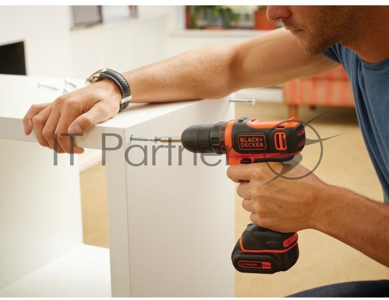 Дрель-шуруповерт Black+Decker BDCDD12-QW аккум. патрон:быстрозажимной