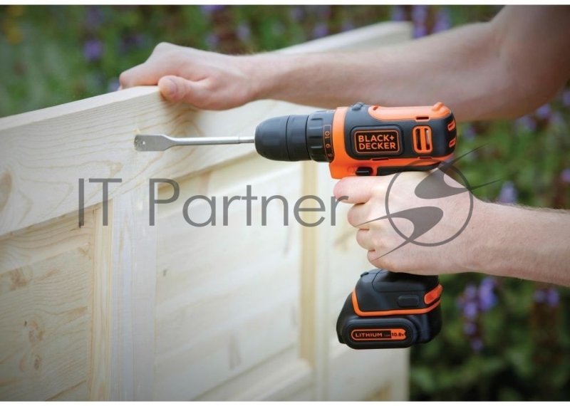 Дрель-шуруповерт Black+Decker BDCDD12-QW аккум. патрон:быстрозажимной